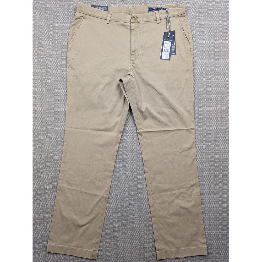 Vineyard Vines Pants Mens 36x32 Beige Breaker Chino Stretch Casual Straight Leg